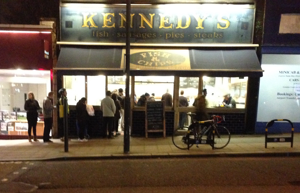 The queue outside Kennedy's on a Friday night.